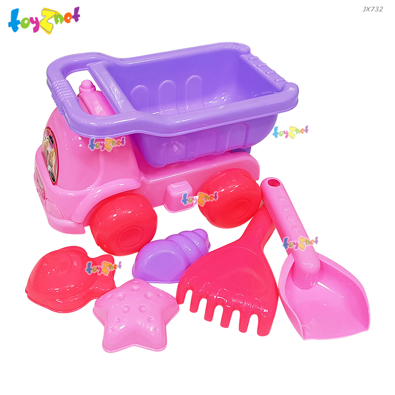 Toyznet ส่งฟรี ชุดตักทราย รถบรรทุก ชมพู-ม่วง รุ่น JX732