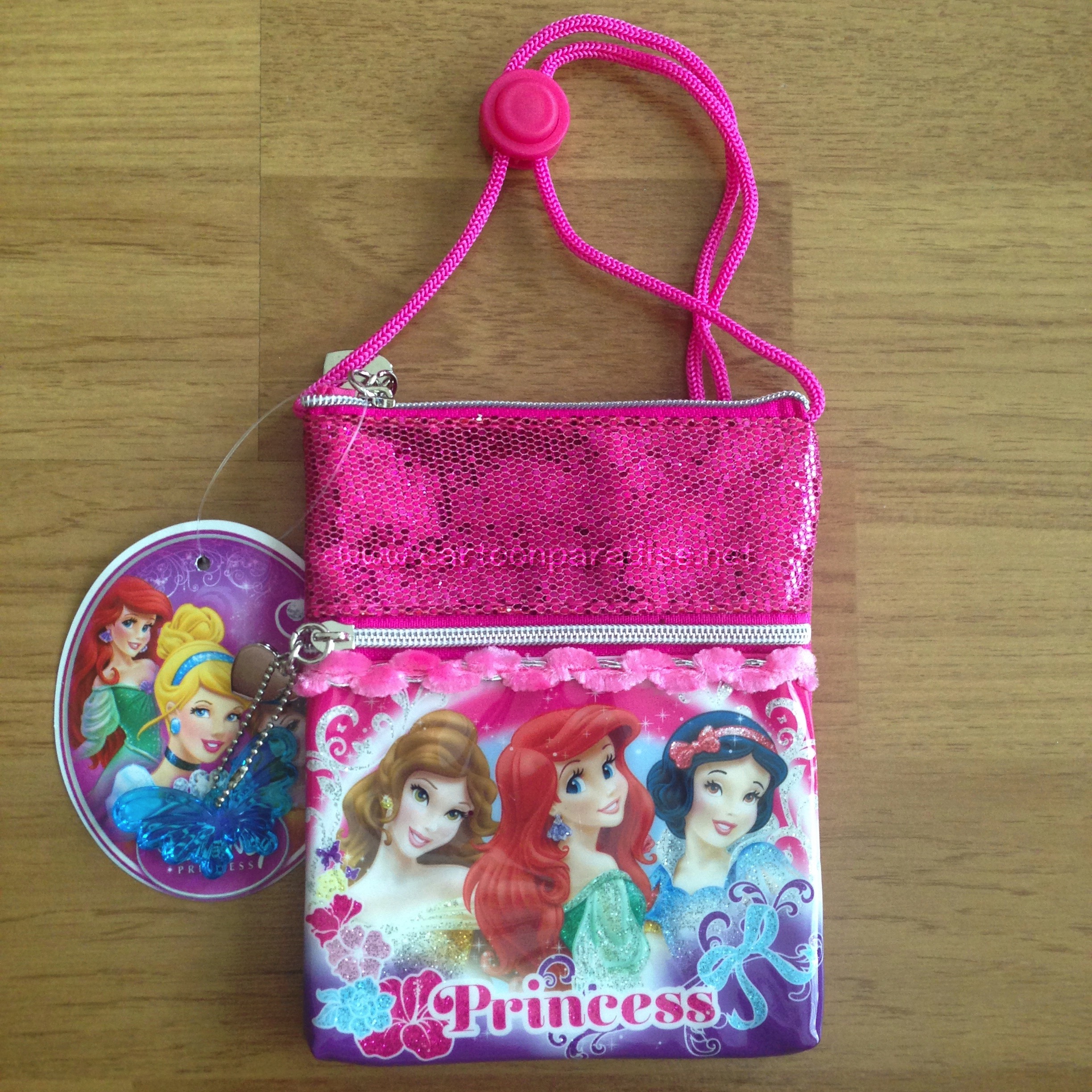 กระเป๋าสะพายข้าง กระเป๋าคล้องคอ ดิสนีย์ พริ๊นเซส เจ้าหญิง Disney Princess Shoulder Bag Sling Bag