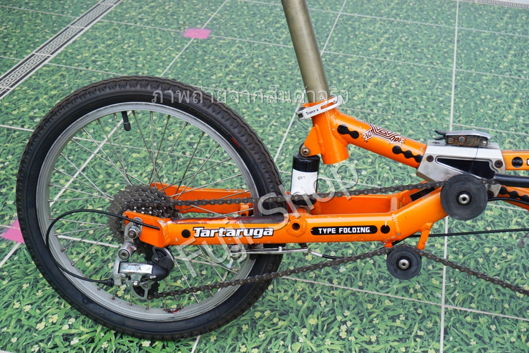 จักรยานญี่ปุ่น - ล้อ 18 นิ้ว - มีเกียร์ - อลูมิเนียม - Tartaruga - สีส้ม [จักรยานมือสอง]