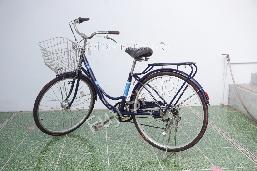 จักรยานแม่บ้านญี่ปุ่น - ล้อ 26 นิ้ว - เกียร์ 6 สปีด - สีน้ำเงิน [จักรยานมือสอง]