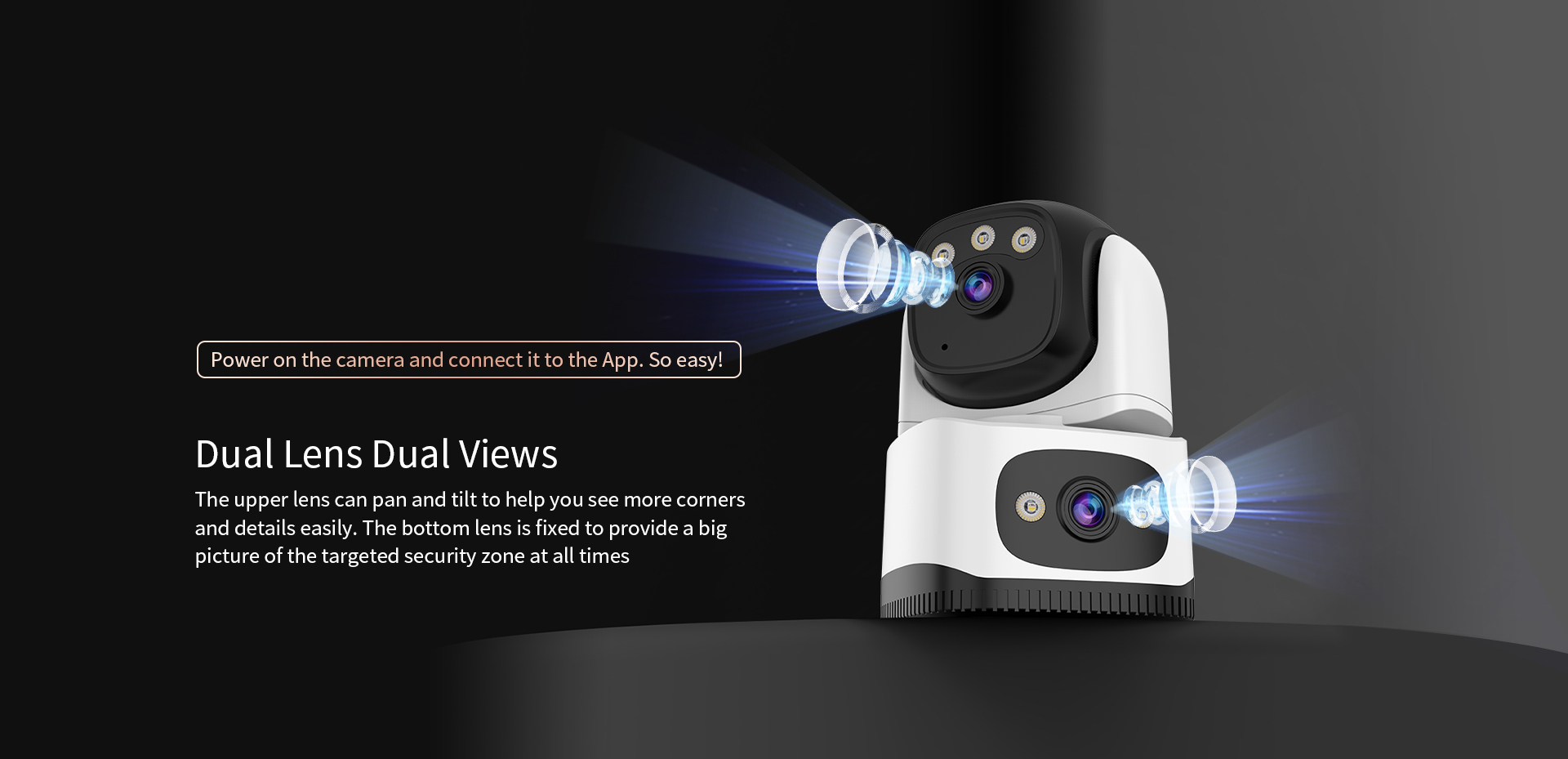 Vstarcam CS995DR กล้องวงจรปิดระบบ IP WIFI 2 MP Color Night Vision กล้องเลนส์คู่ มีไมค์และลำโพงในตัว BY BILLIONAIRE SECURETECH CS995DR