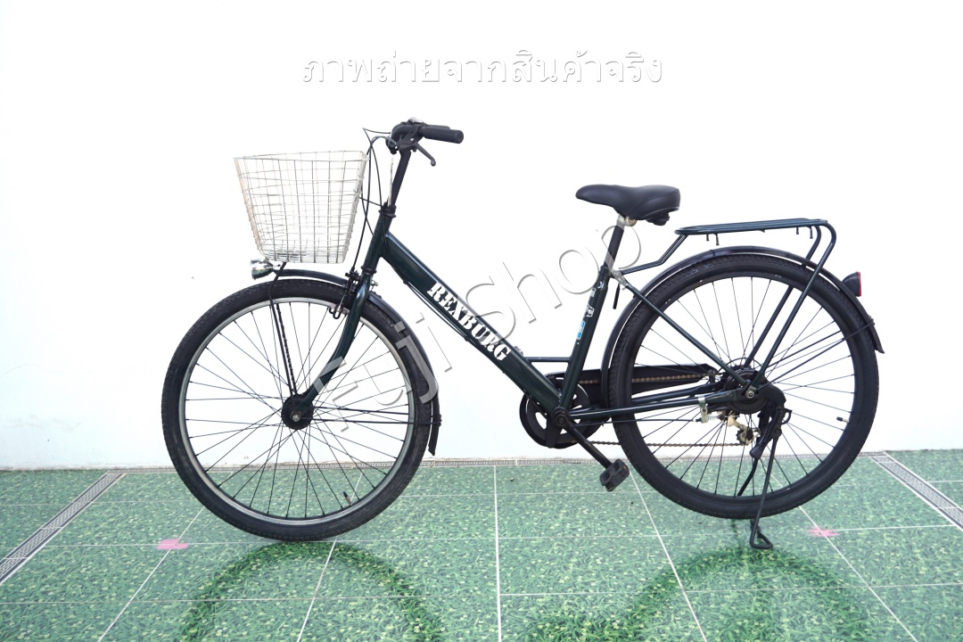 จักรยานแม่บ้านญี่ปุ่น - ล้อ 26 นิ้ว - มีเกียร์ - สีเขียว [จักรยานมือสอง]