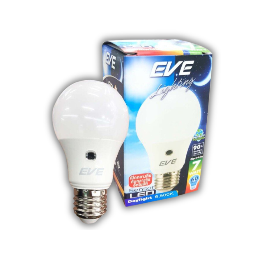 LED A60 Sensor bulb 7W E27 หลอดแอลอีดีเซ็นเซอร์แสงอาทิตย์ เปิด-ปิด เองอัตโนมัติ หลอดแอลอีดี เซ็นเซอร์