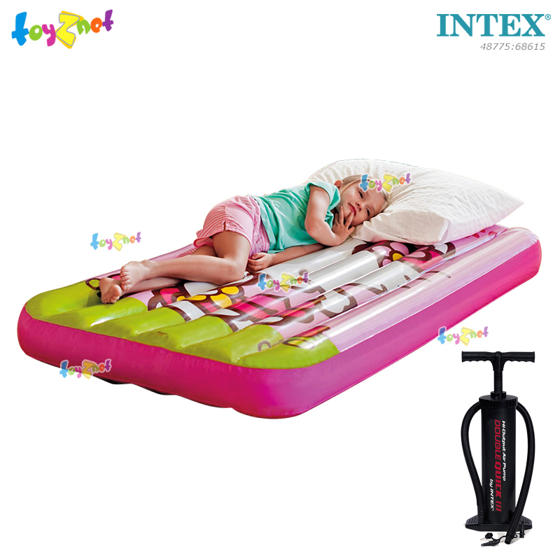 Intex Hello Kitty Kids Airbed 0.88x1.57x0.18 m no.48775 + Double Quick III Hand Pump