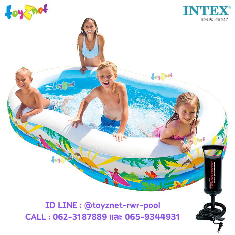 Intex Paradise Pool 2.62x1.60x0.46 m no.56490 + DQI Air Pump