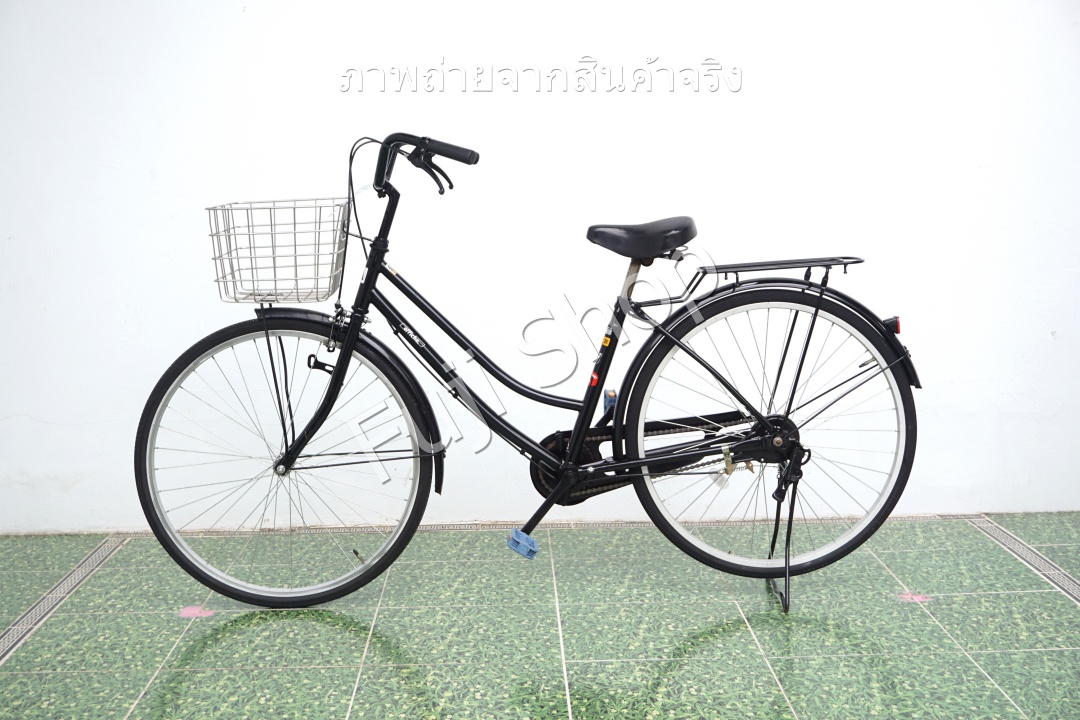จักรยานแม่บ้านญี่ปุ่น - ล้อ 26 นิ้ว - ไม่มีเกียร์ - สีดำ [จักรยานมือสอง]