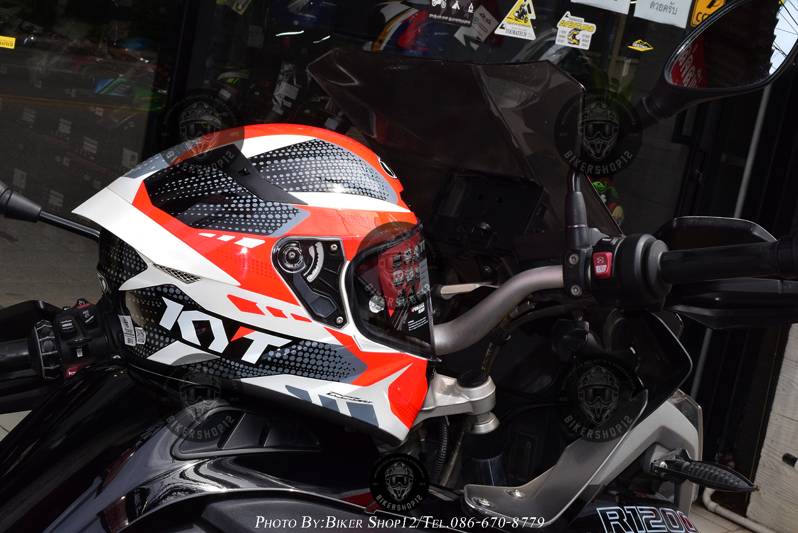 หมวกกันน็อค KYT ลาย GEAR สี BLACK/RED