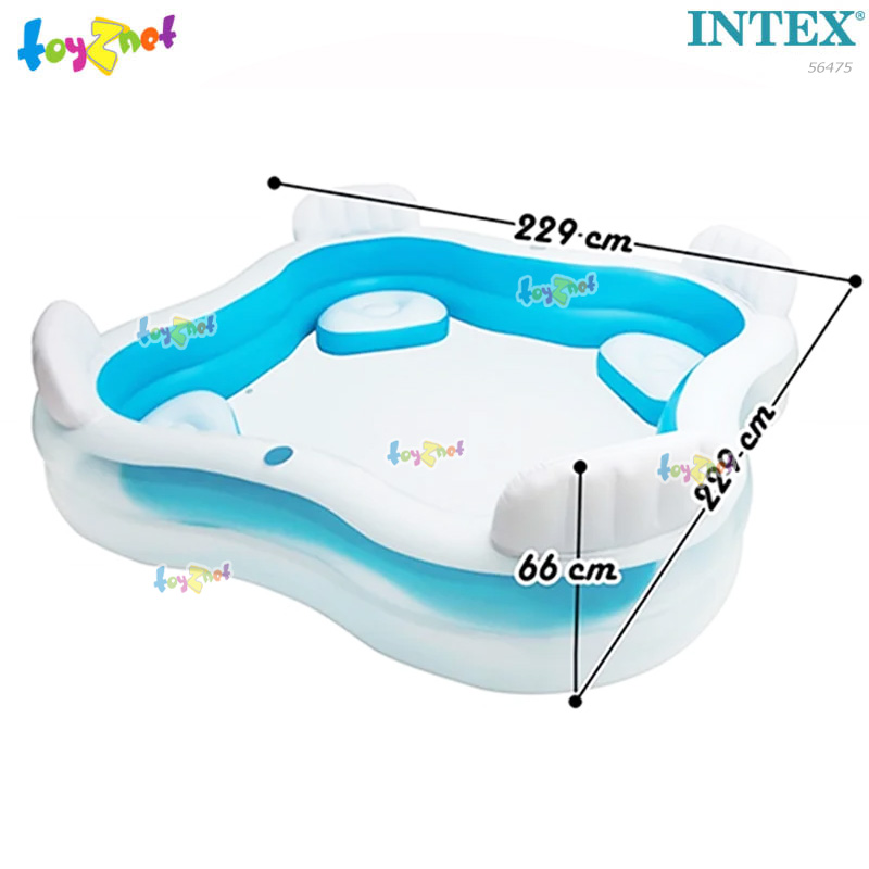 Intex Swim Center Family Lounge Pool 2.29x2.29x0.66 m. Light Blue no.56475