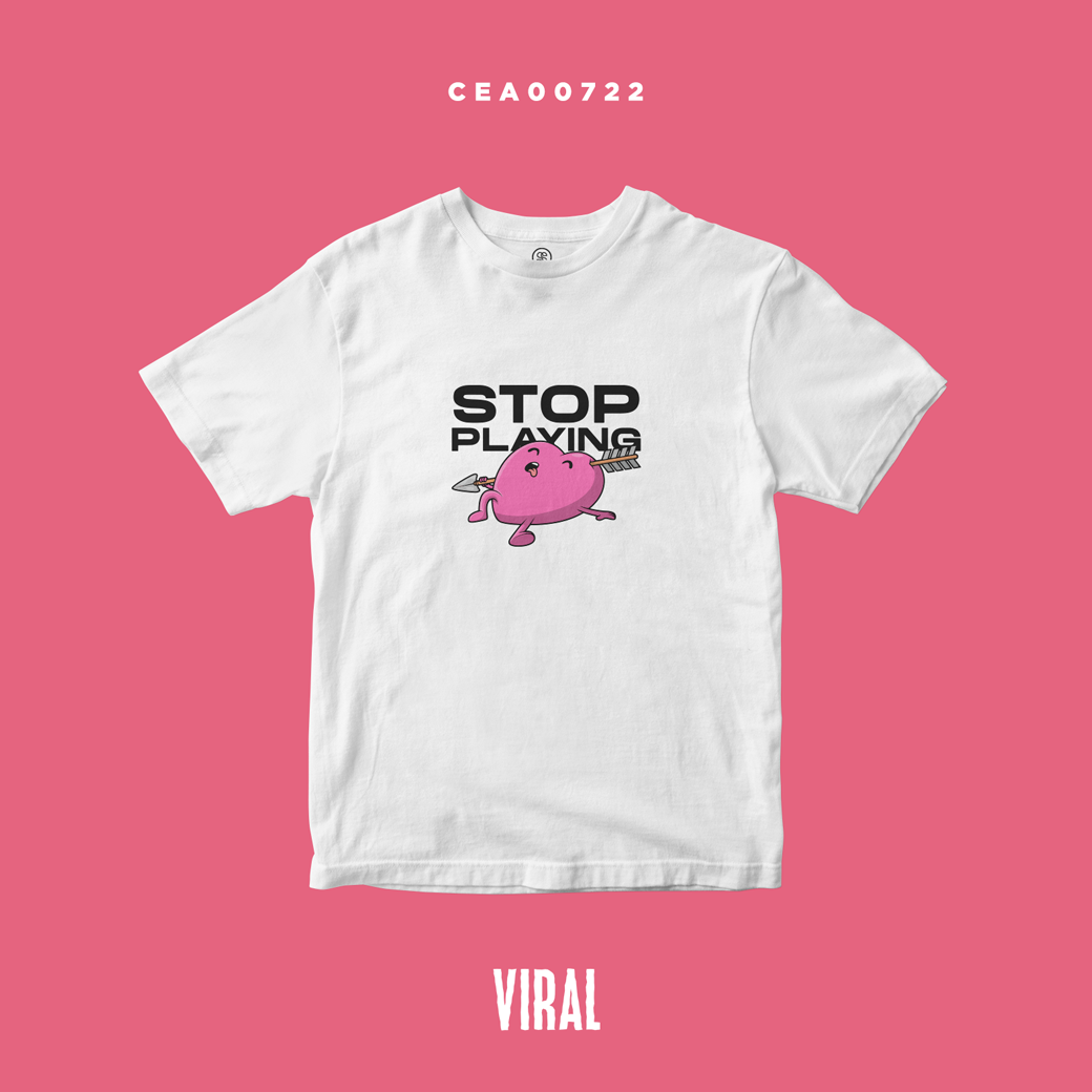เสื้อยืด พิมพ์ลาย Viral Heart Beat Collection CEA00722 #เสื้อ #เสื้อยืด #Viral #SHOPTER