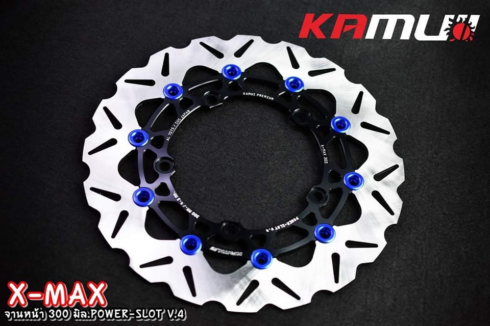 จานดิสก์xmax จานหน้าขนาด 300 มิล. Power-Slot V.4