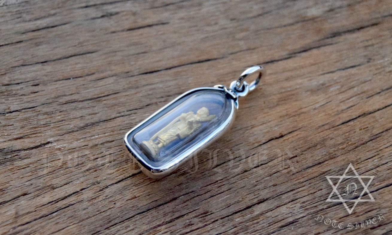 กรอบพระผ่าหวาย เงินแท้ Sterling Silver 925 NSSV2622