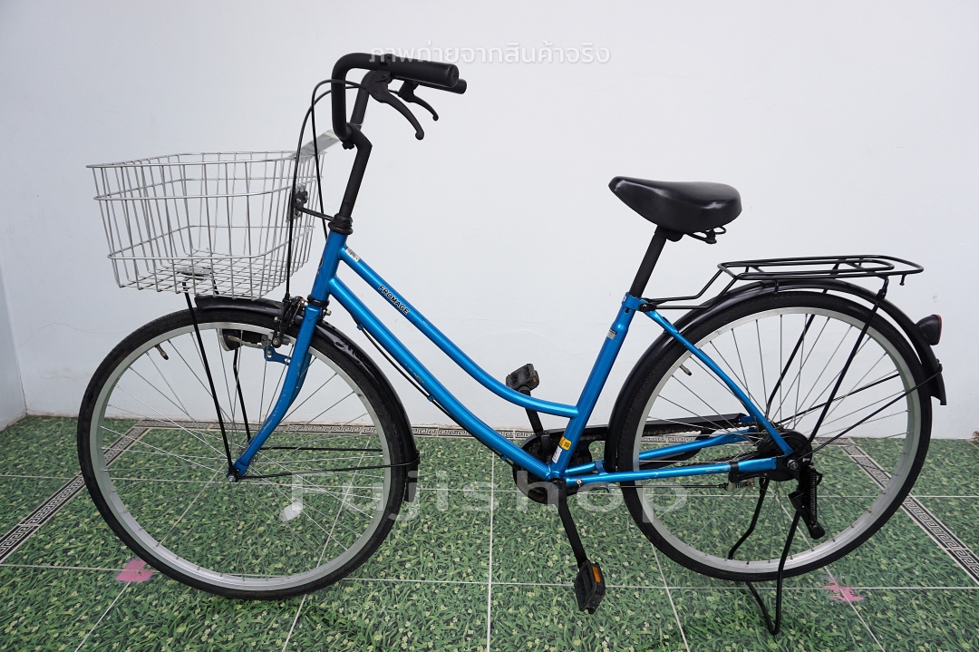 จักรยานแม่บ้านญี่ปุ่น - ล้อ 26 นิ้ว - ไม่มีเกียร์ - Fromage - สีฟ้า [จักรยานมือสอง]