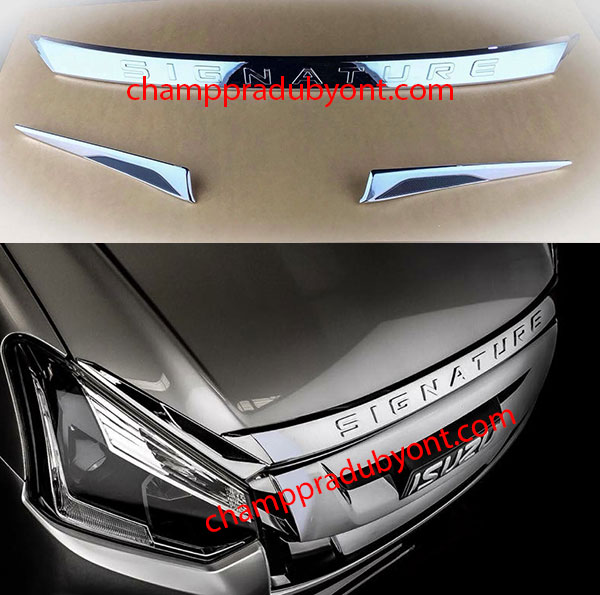 คิ้วฝากระโปรงหน้าโครเมี่ยม ISUZU ALL NEW D-MAX 2015-2018 FITT