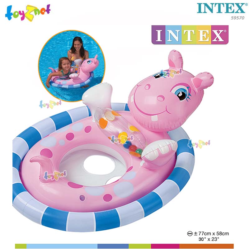 Intex See-Me-Sit Pool Riders Hippo 77x58 Cm. No.59570