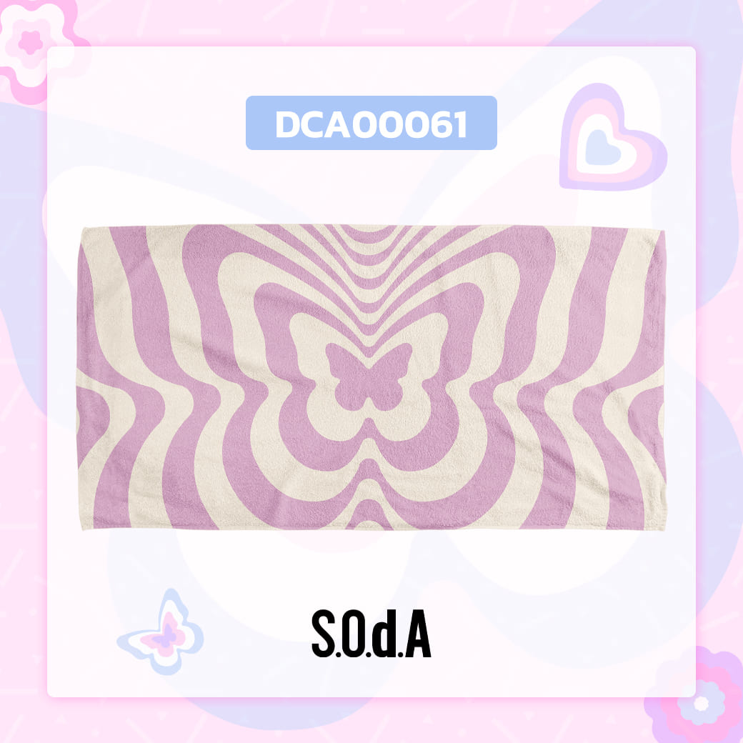 ผ้าเช็ดตัว พิมพ์ลาย Summer Vibe Collection รหัส DCA00061 #ผ้าเช็ดตัว #SOdA #SHOPTER #SOdAPrintinG