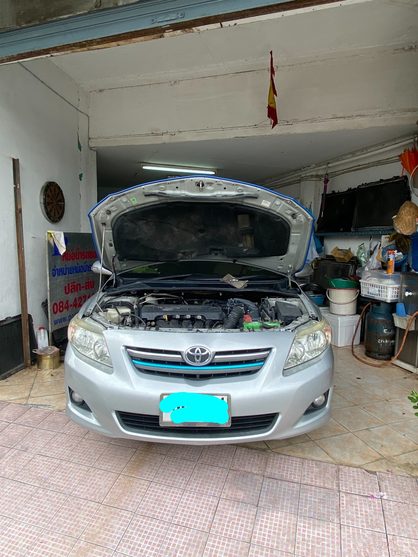 งานติดตั้งหม้อน้ำรถยนต์นอกสถานที่