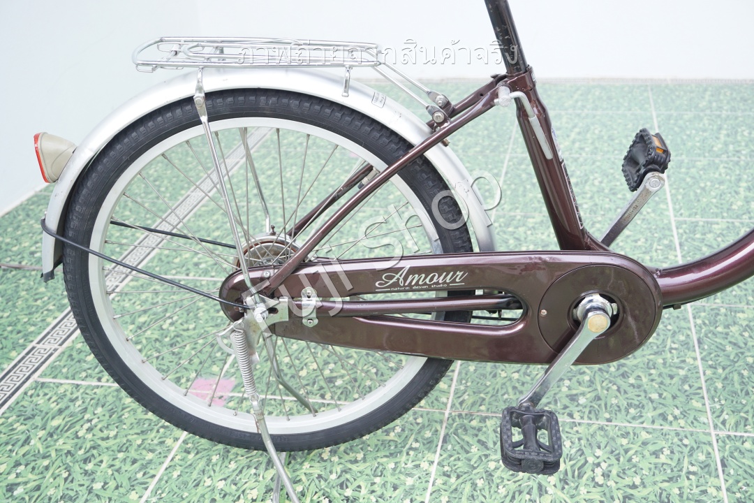 จักรยานแม่บ้านญี่ปุ่น - ล้อ 22 นิ้ว - ไม่มีเกียร์ - สีน้ำตาล [จักรยานมือสอง]