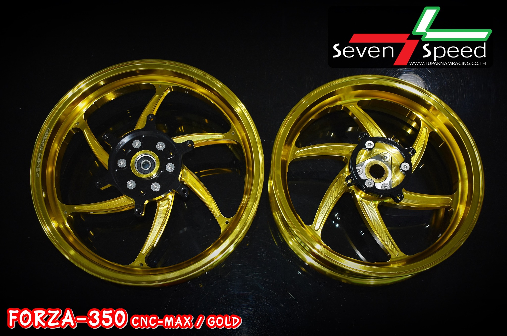 CNC MAX XMAX300 ล้อแม็ก X MAX300 sevenspeed - งานตรงรุ่น ไม่ต้องแปลงรถ - งานไทยแท้ เกรดพรีเมี่ยม - ผลิตจากวัตถุดิบคุณภาพสูงด้วยเครื่องจักรที่ทันสมัย - ชิ้นงานมีความละเอียดสวยงาม - มีความสวยงาม แข็งแรง ทนทาน ราคา 9,800 บาท