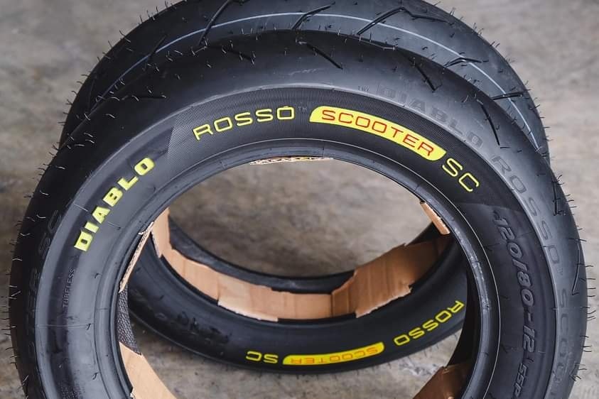 ยาง Pirelli Rosso Scooter Sc ขอบ 12 100/90 ราคา2300 120/80