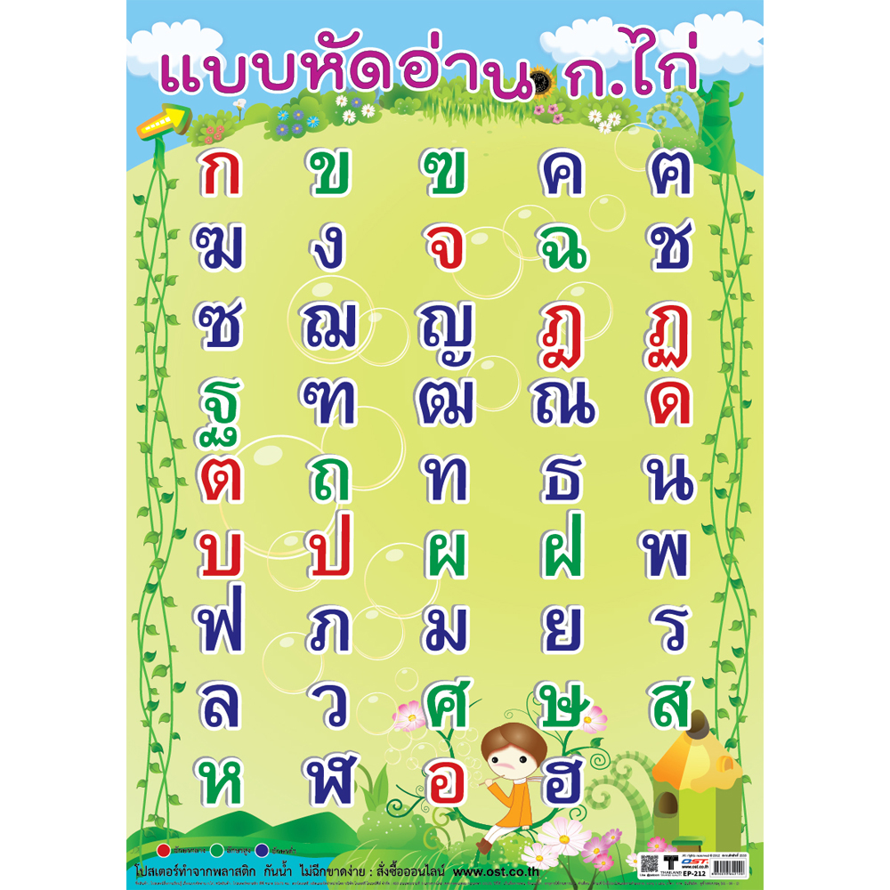 Thai Alphabets Educational Posters No.212