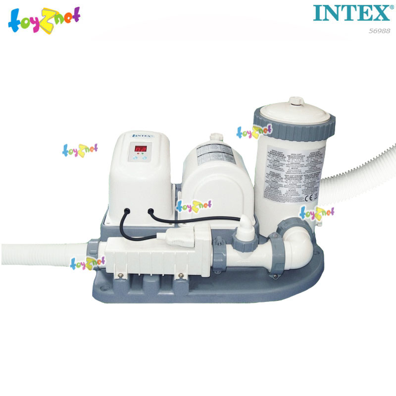 Intex 32 ft. Rect. Frame Pool Set w/Cartr.-Saltwater System and Auto Pool Cleaner (488 x 975 x 132 cm.) No.56988