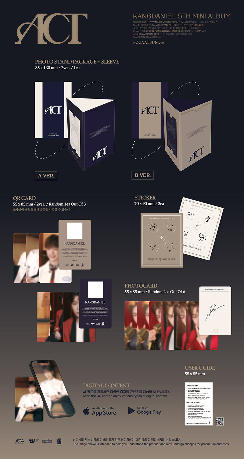 [PRE-ORDER] KANG DANIEL - 5th Mini Album "ACT" (POCA Album)