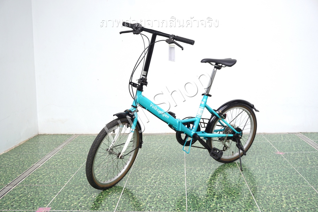 จักรยานพับได้ญี่ปุ่น - ล้อ 20 นิ้ว - มีเกียร์ - Volkswagen - สีฟ้า [จักรยานมือสอง]