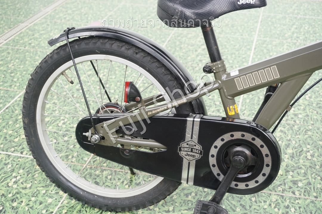 จักรยานเด็กญี่ปุ่น- ล้อ 18 นิ้ว - ไม่มีเกียร์ - Jeep - สีเขียว [จักรยานมือสอง]