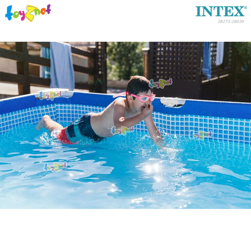 Intex Rectangular Frame Pool 4.5x2.2x0.84 m no.28273 + Rectangular Frame Pool Cover 4.6x2.3 m no.28039