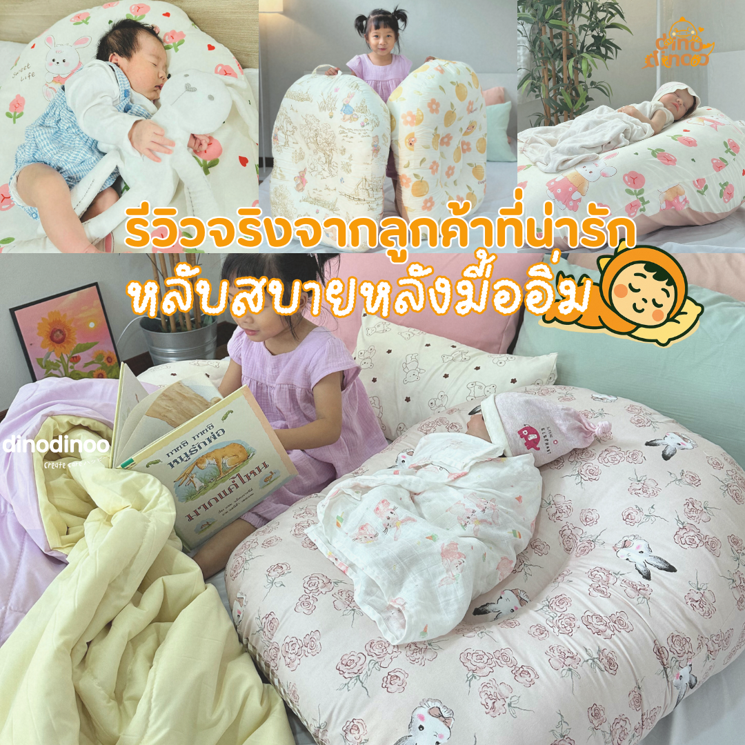ที่นอนกันกรดไหลย้อน รุ่นกันแหวะ | ป้องกันแหวะนม ผ้า DinoSoft Cotton ซักได้ทั้งใบ ที่นอนเด็กแรกเกิด dinodinoo