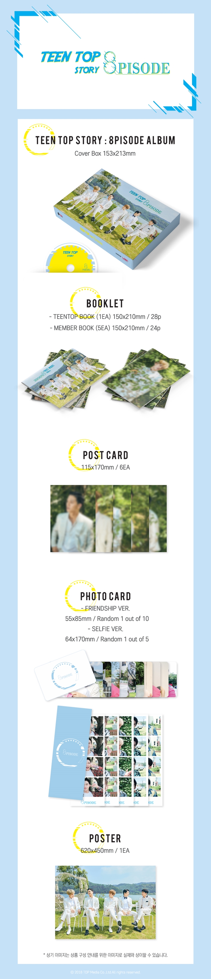 [PRE-ORDER] TEEN TOP - 8th Mini Album Repackage "TEEN TOP STORY : 8PISODE"