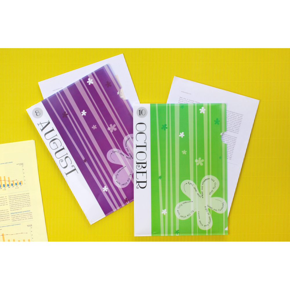 แฟ้มซอง A4 พิมพ์ลาย Week Month