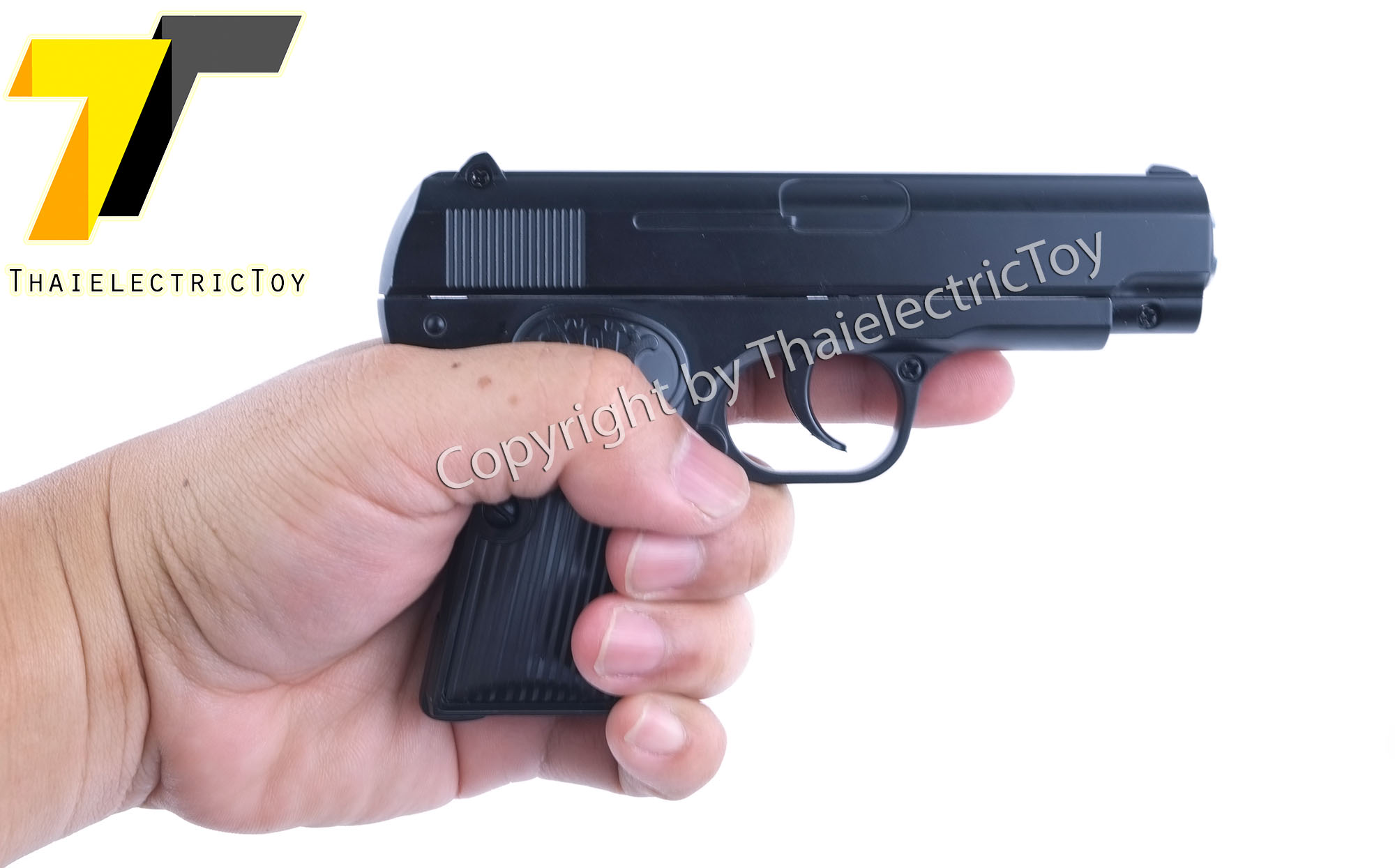 ปืนอัดลมเหล็ก K112 ชักยิงทีล่ะนัด ลำกล้องยาว 5.5 นิ้ว หนัก 225 กรัม ใช้ลูกกระสุนพลาสติก 6 มิล