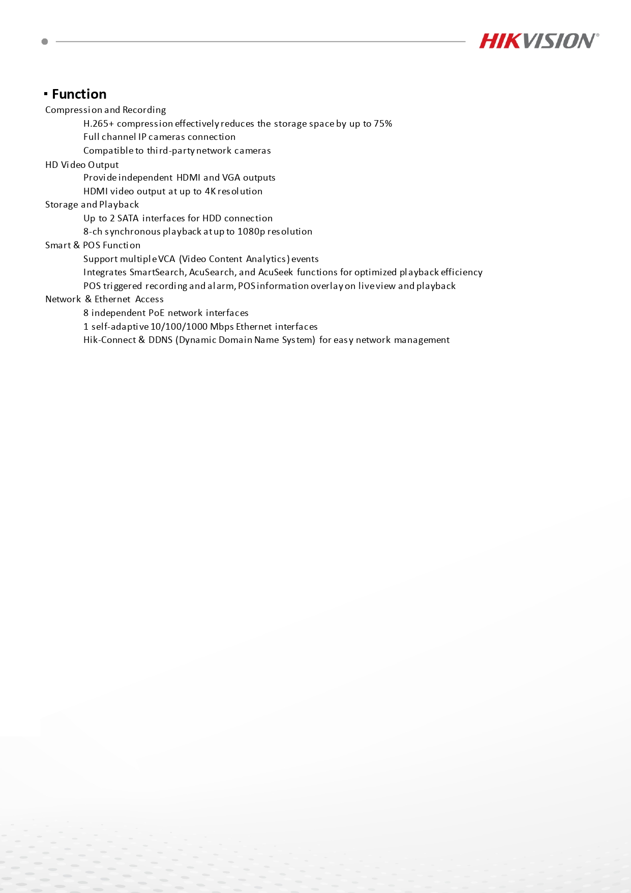 HIKVISION DS-7608NXI-I2/8P/Vpro เครื่องบันทึกกล้องวงจรปิดระบบ IP (NVR) 8CH AcuSeek Ai BY BILLIONAIRE SECURETECH HIKVISION DS-7608NXI-I2/8P/Vpro