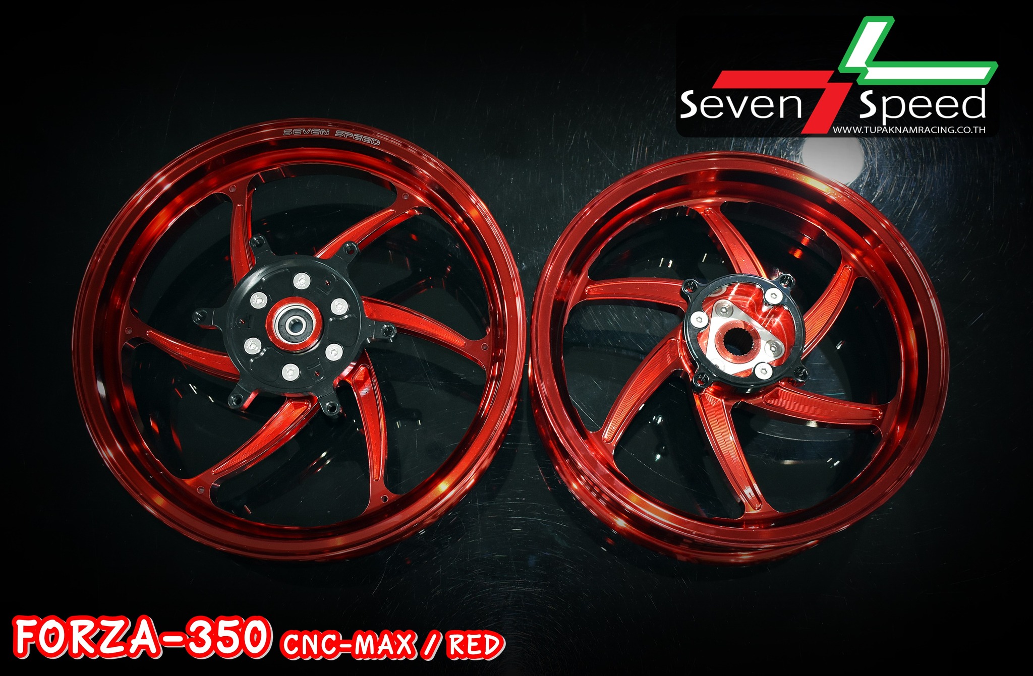 CNC MAX FORZA-350 ล้อแม็ก forza350 sevenspeed - งานตรงรุ่น ไม่ต้องแปลงรถ - งานไทยแท้ เกรดพรีเมี่ยม - ผลิตจากวัตถุดิบคุณภาพสูงด้วยเครื่องจักรที่ทันสมัย - ชิ้นงานมีความละเอียดสวยงาม - มีความสวยงาม แข็งแรง ทนทาน ราคา 9,800 บาท