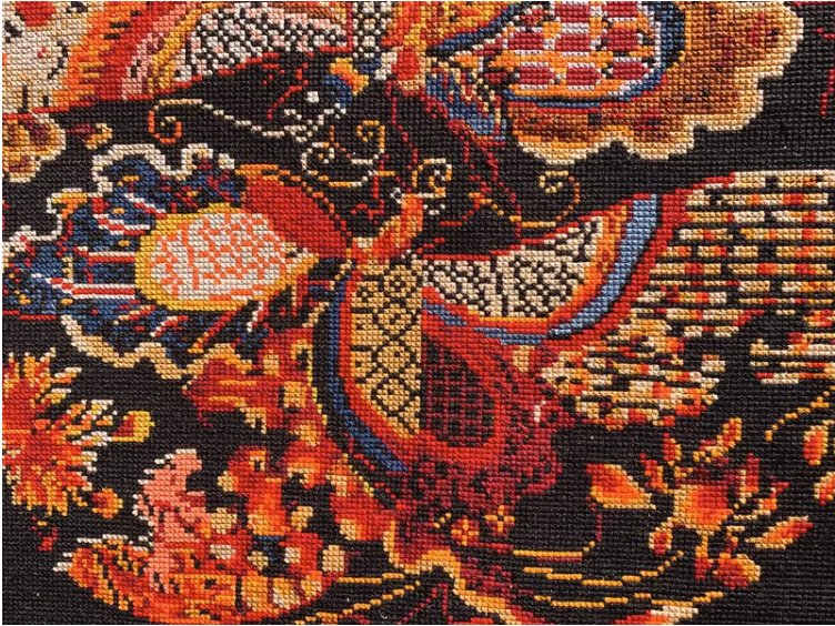 butterfly-1100 *สินค้าหมด* ชุดปักครอสติช ลายผีเสื้อคู่ (ปักเต็มผืนผ้า ไม่มีเดินเส้น พื้นหลังสี่เหลี่ยมสีดำก็ปัก ปักครั้งละ 3 เส้นเล็ก) ขนาด 60*60 ซม.ผ้าครอสติช 11CTพิมพ์ลายปักบนผ้า ไหมคอตตอน 24 สี ผังลาย เข็ม