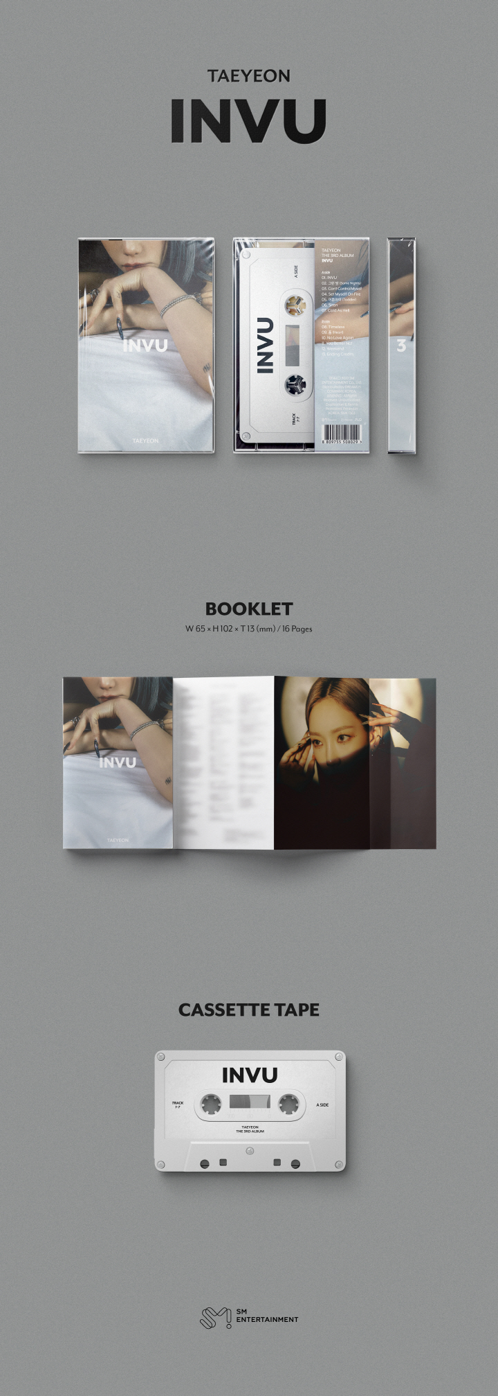 [PRE-ORDER] TAEYEON - 3rd Album "INVU" (TAPE Ver.) (First Limited Edition)