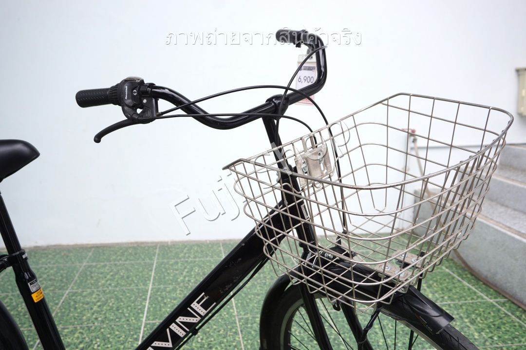 จักรยานแม่บ้านล้อโต ญี่ปุ่น - ล้อ 27.5x1.95 - เกียร์ 6 สปีด - ไฟหน้าอัตโนมัติ - Divine - สีดำ [จักรยานมือสอง]