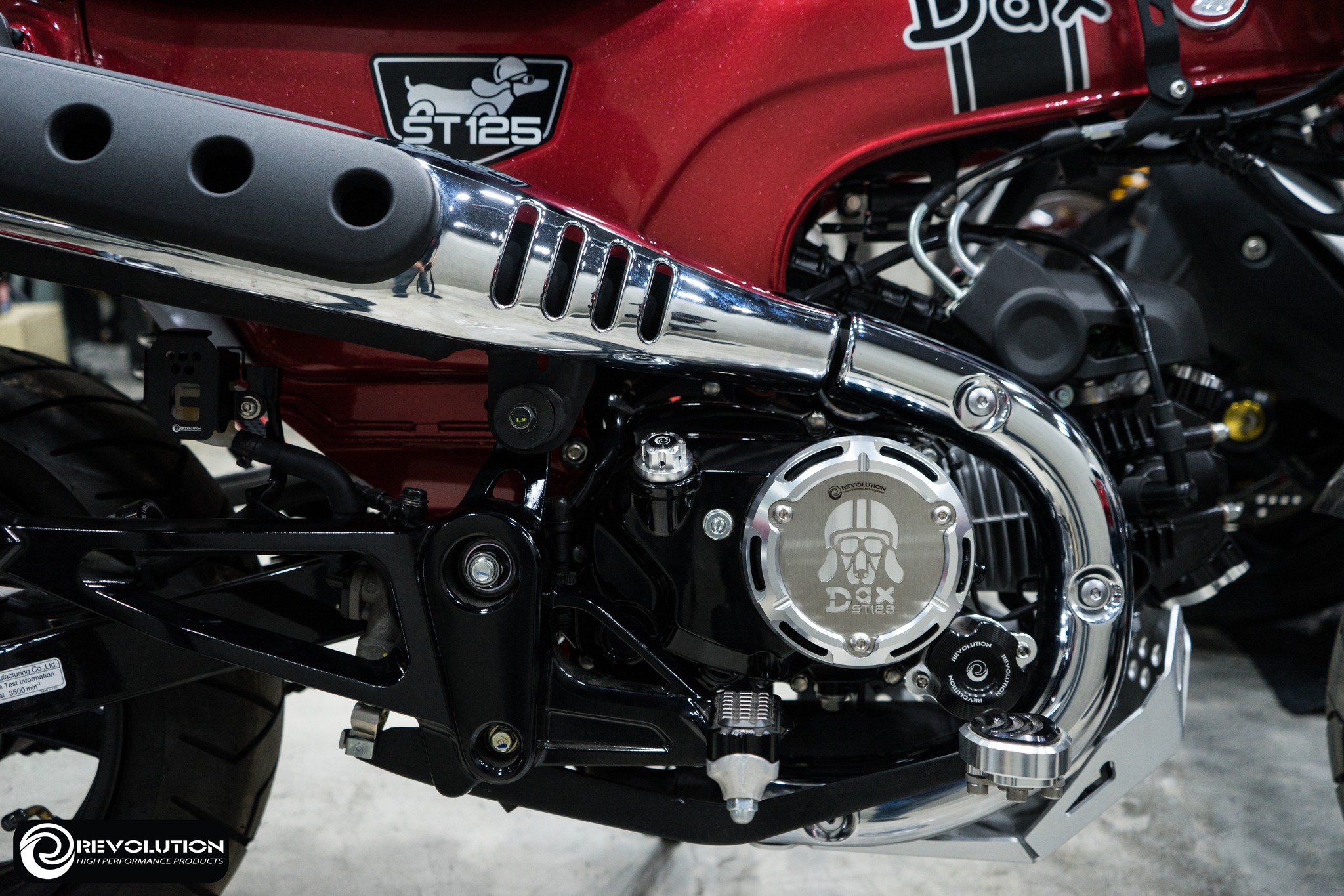 ฝาครอบเครื่องด้านR (CNC+สแตนเลส) REVOLUTION ST-125Dax