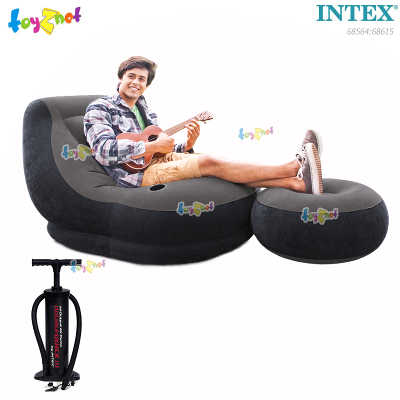Intex Ultra Lounge Grey No.68564 + Double Quick III Hand Pump