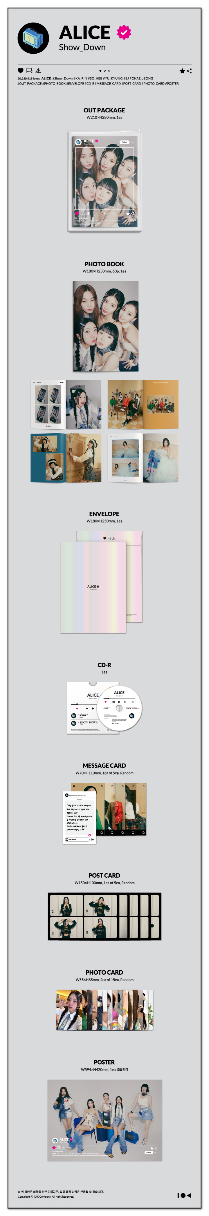 [PRE-ORDER] ALICE - 2nd Single Album "SHOW DOWN"