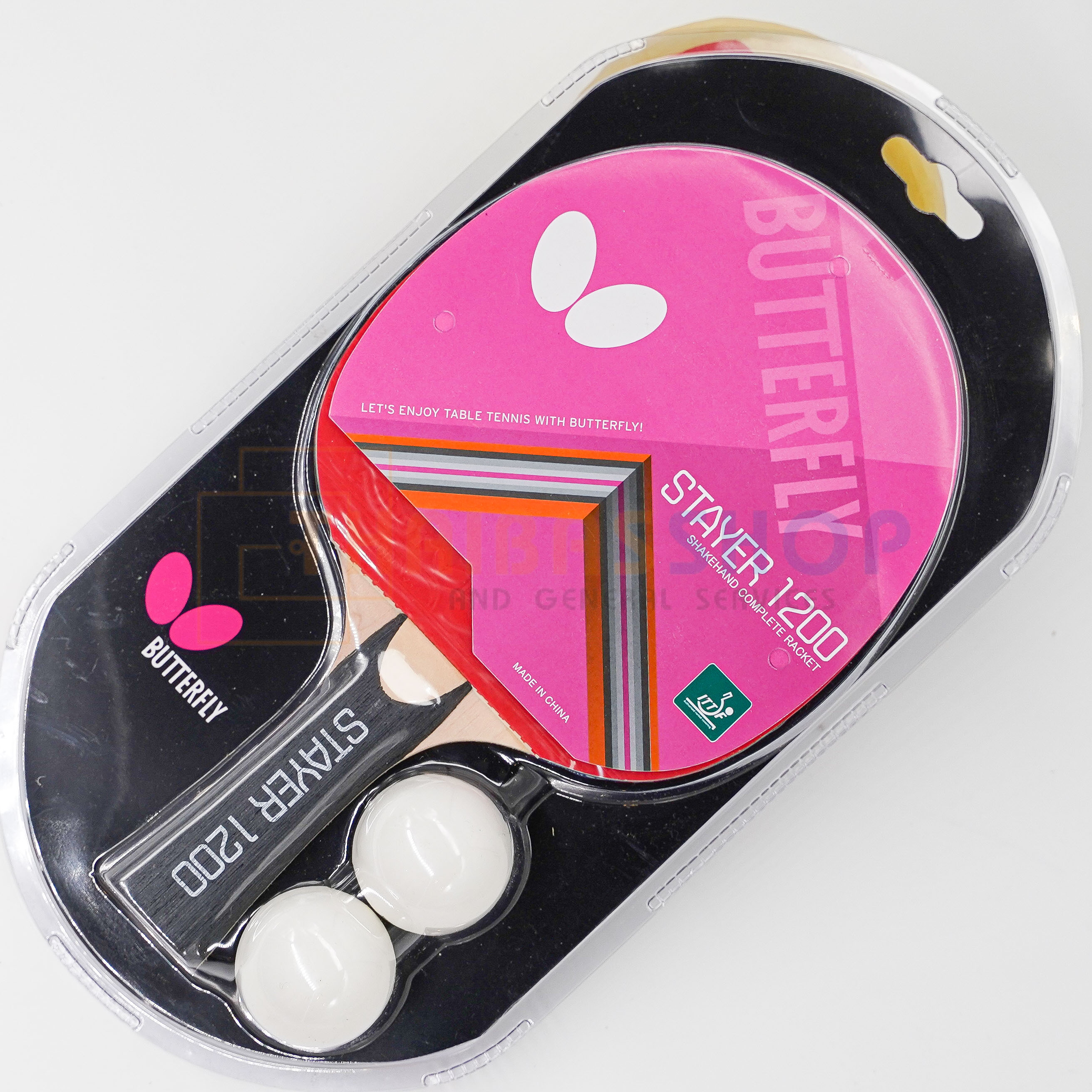 (ของแท้ 100%) Butterfly ไม้ปิงปอง รุ่น Stayer 1200 Butterfly Tabletennis แถมลูกปิงปอง butterfly