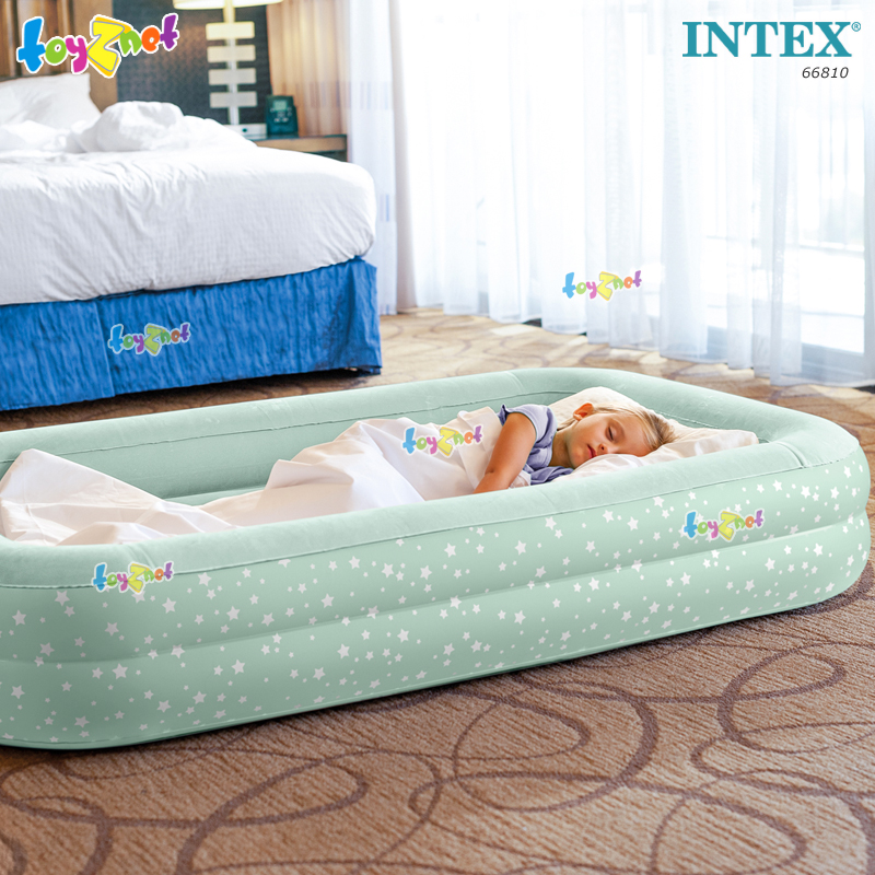 Intex Kidz Travel Airbed Set w/DQI Air Pump 107x168x25 cm beige Color (Pattern Star) no.66810