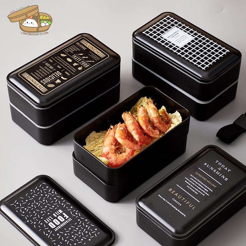 New Pattern Microwave Japanese Lunch Box - กล่องข้าวญี่ปุ่นพลาสติกลายใหม่