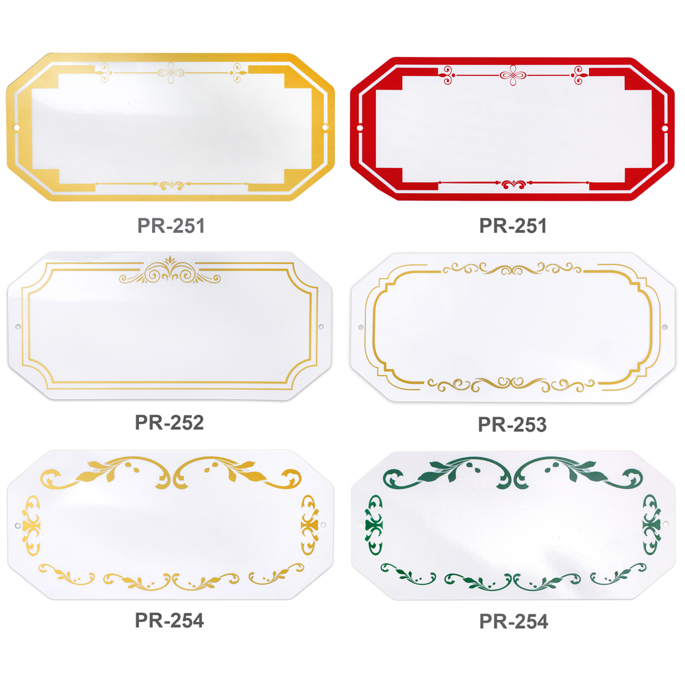 Blank Plastic Signs with Frame Printed Quick Pad