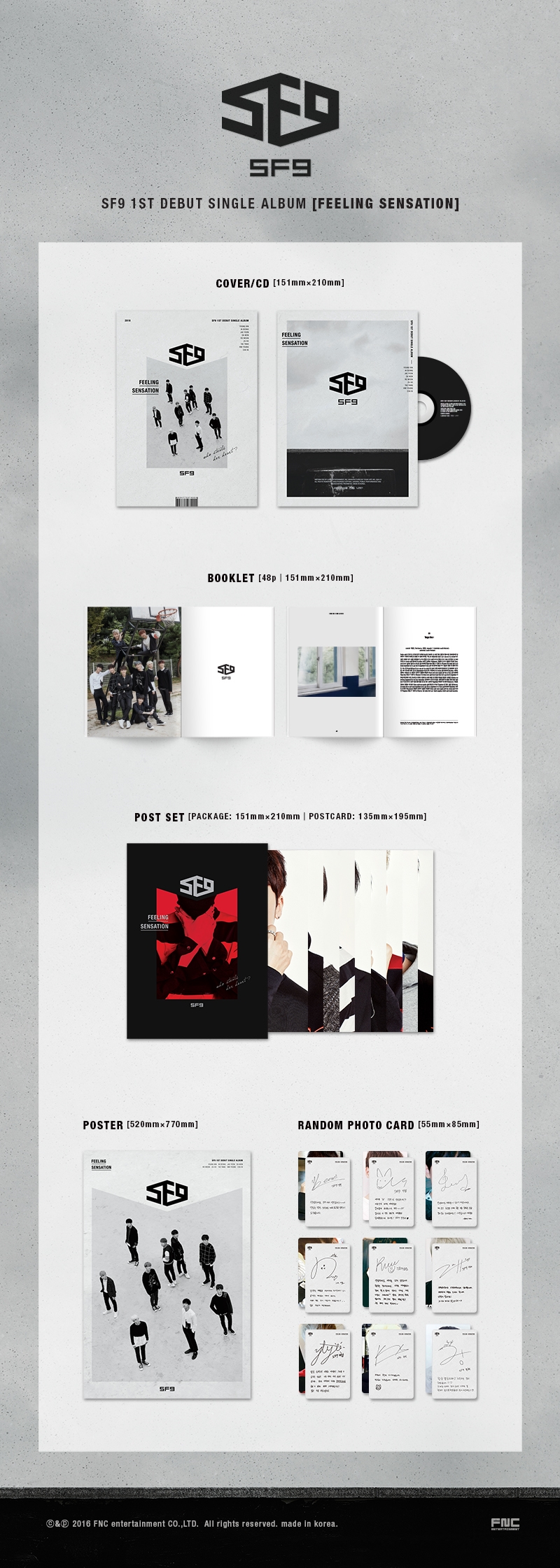 [PRE-ORDER] SF9 - 1st Debut Single Album "FEELING SENSATION"