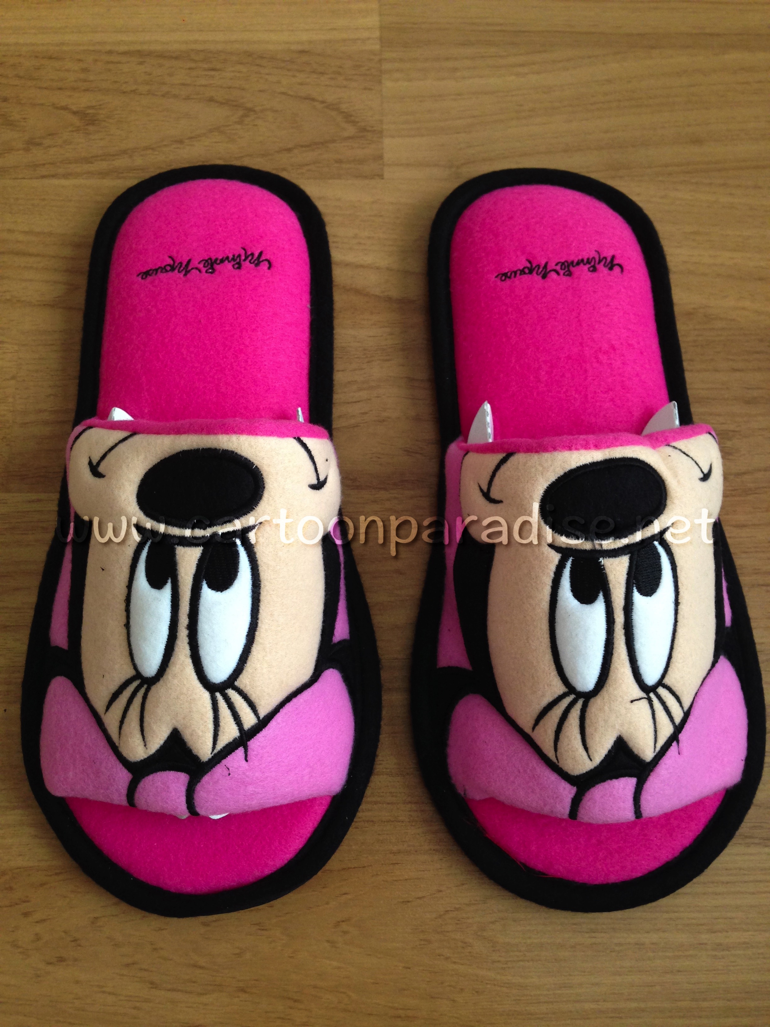 Mickey Mouse รองเท้าใส่ในบ้าน ดิสนีย์ มิกกี้ เมาส์ มินนี่ เมาส์ ลิขสิทธิแท้ Minnie Mouse Slippers Shoes Pink Free Size