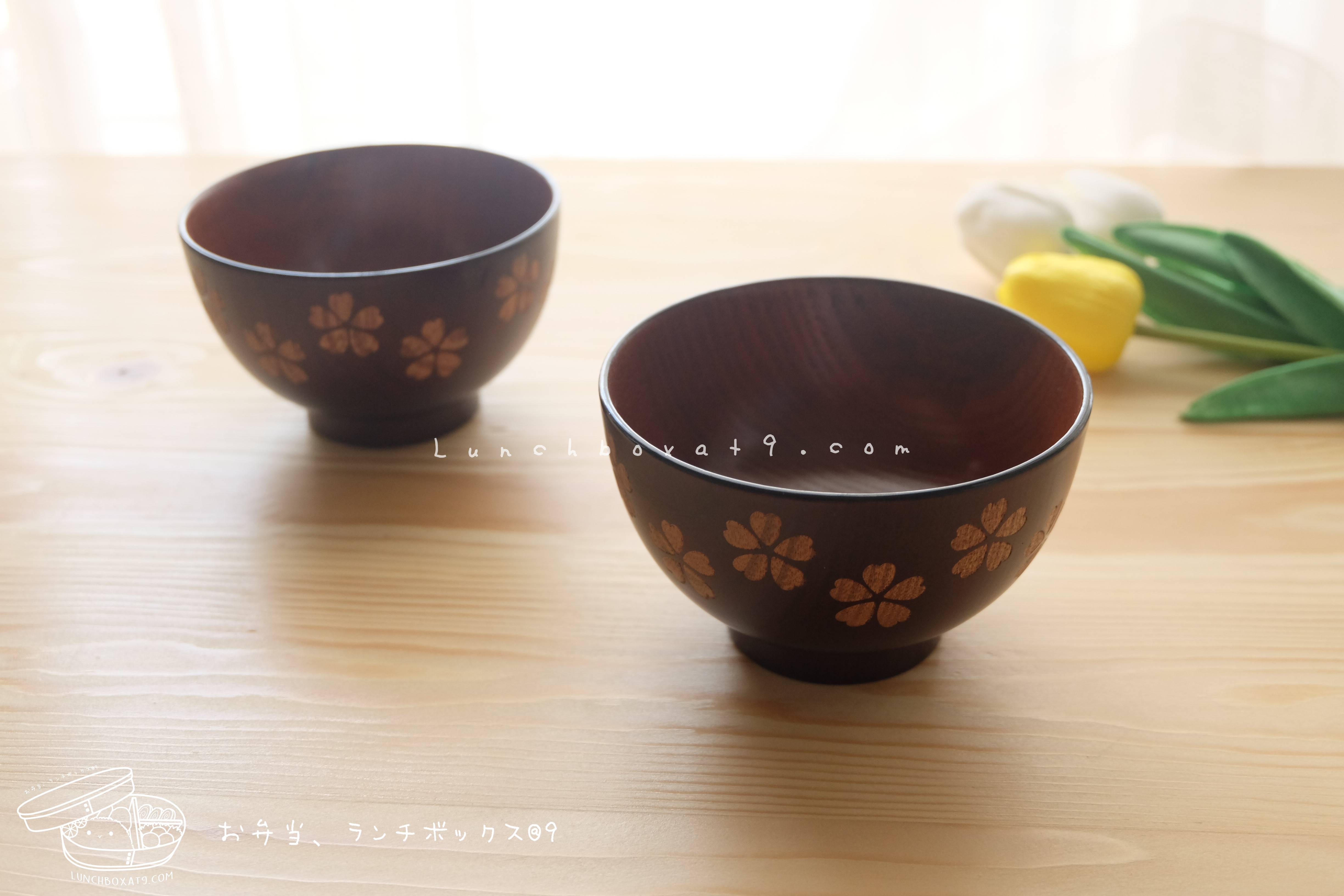 Japanese Sakura Wood Cup - ถ้วยไม้ญี่ปุ่น ลายซากุระ