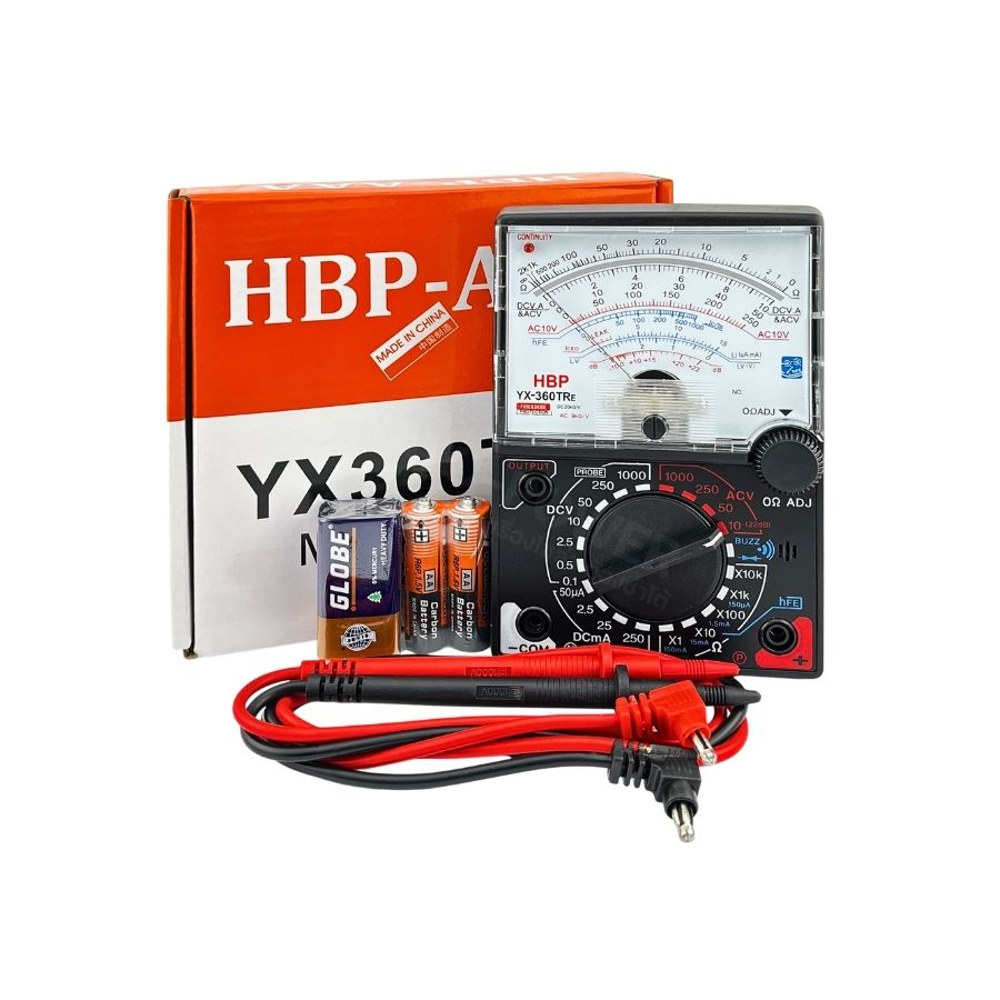 HBP มัลติมิเตอร์แบบเข็ม (analog multimeter) | รุ่น YX-360TRE | HBP-AAA วัดกระแสไฟฟ้า วัดแรงดันไฟฟ้า