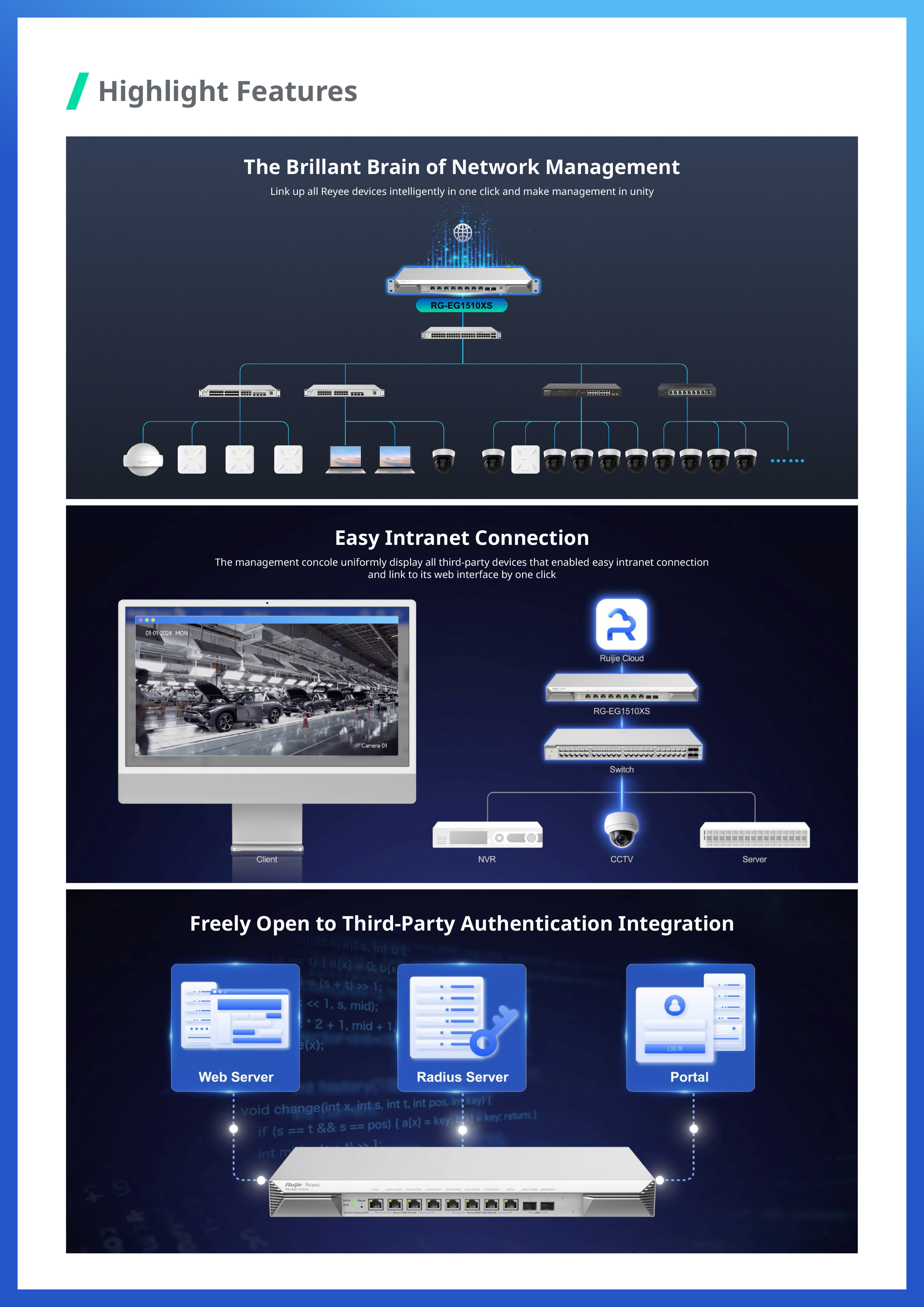 RUIJIE RG-EG1510XS: EG FLAGSHIP ROUTER, 1500 Client User, IPsec VPN 1,000 Tunnels, 4 Gbps BY BILLIONAIRE SECURETECH RG-EG1510XS